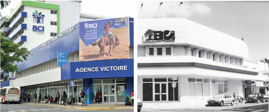 L’agence de la Victoire est ouverte en 1992 et accueille le siège de la banque en 1994. Entre ces deux dates, douze agences de Nouméa et de Brousse sont ouvertes.