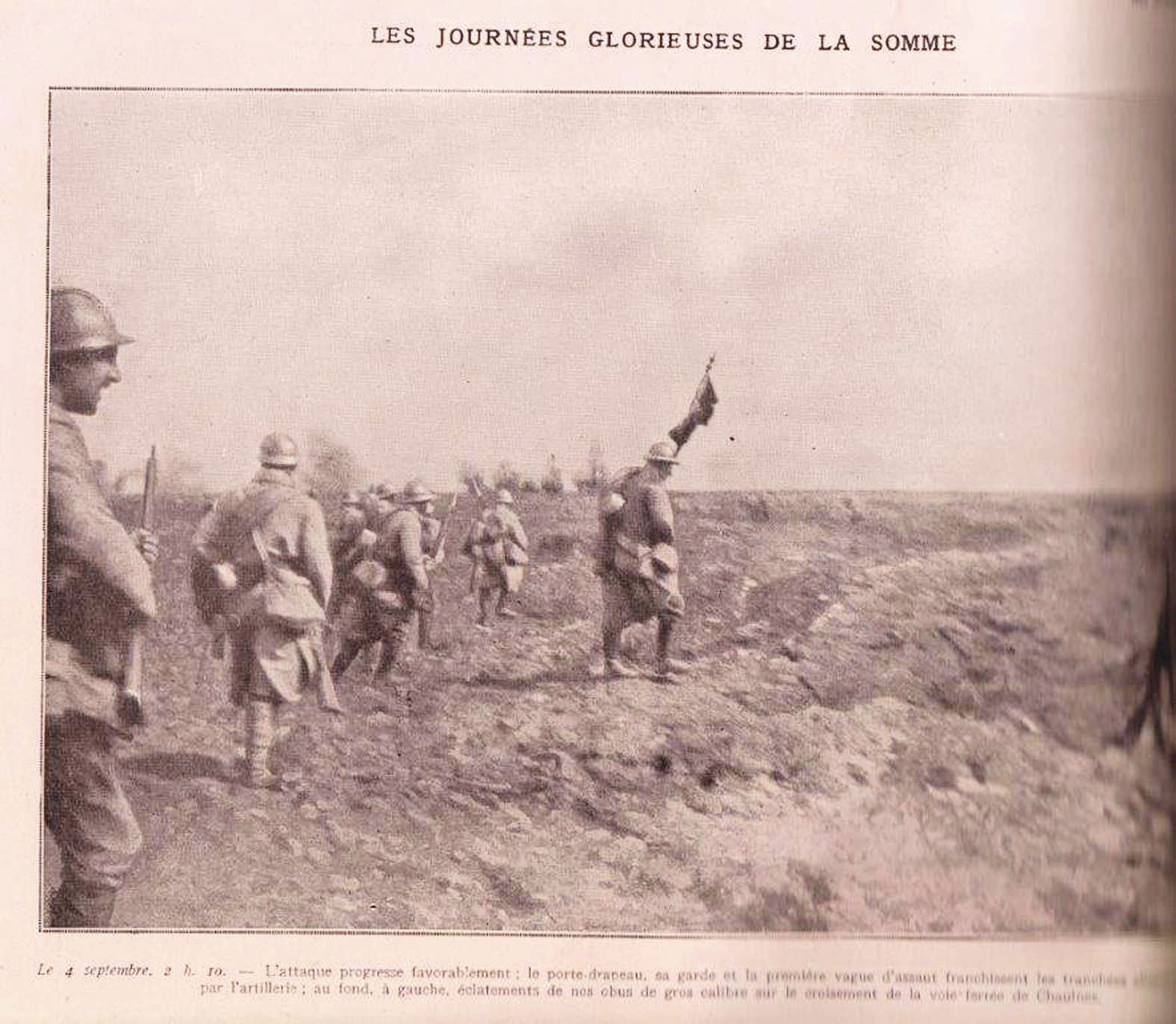 Sur le front de la Somme, en septembre 1916.