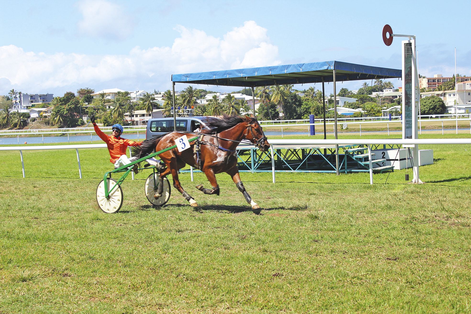 Dans la catégorie A, Baroda, drivée par Bruno Cantieri, a remporté samedi la troisième édition du Grand Prix de l’Anse-Vata de trot attelé, dotée de deux millions de francs. La favorite Brise Meloise, qui avait remporté six courses cette saison, a été dis