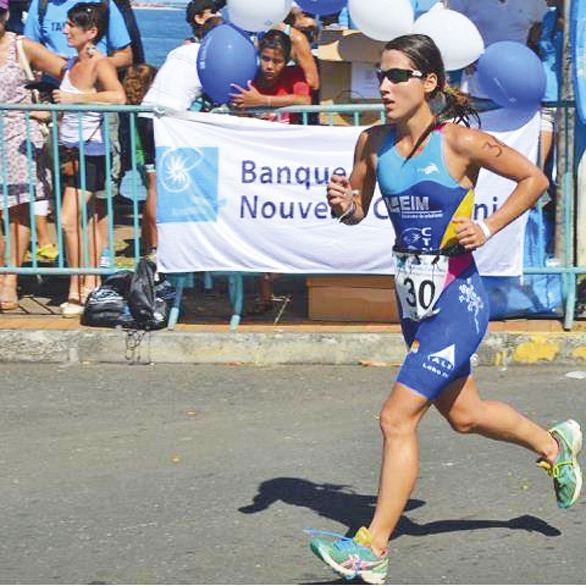 D’abord tentée par le triathlon, Axelle Nardoux, ici lors du Triathlon international, s’est consacrée totalement aux trails.