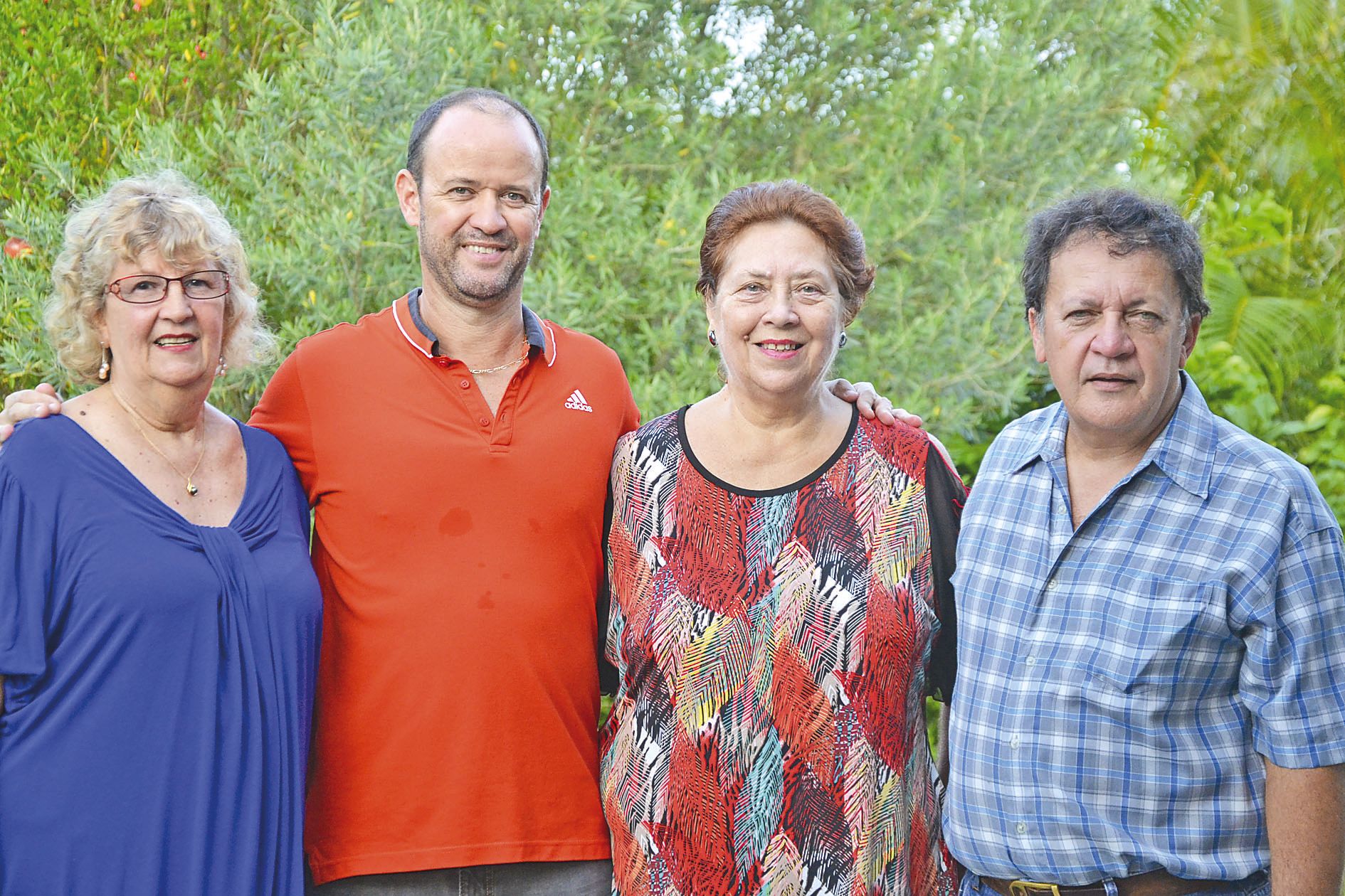 Marie-Thérèse Bouteiller épouse Mailliez, Henri David, Rosemonde Elmour épouse  Jarossay et Gilles Bouteiller.