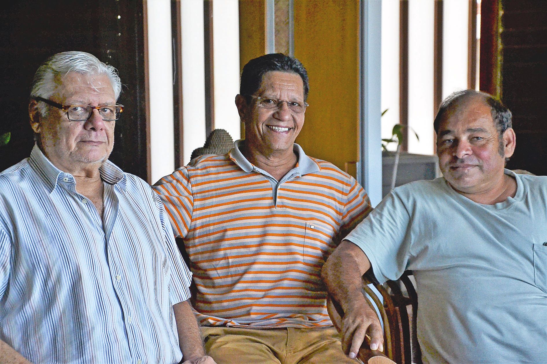 Jean-Noël Pinsat, Guy Drayton et Martial Pinsat.