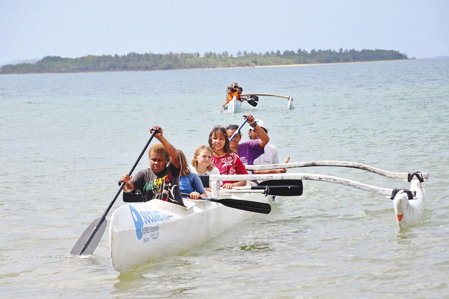 Des animations nautiques attendent le public comme ici l’initiation au va’a.