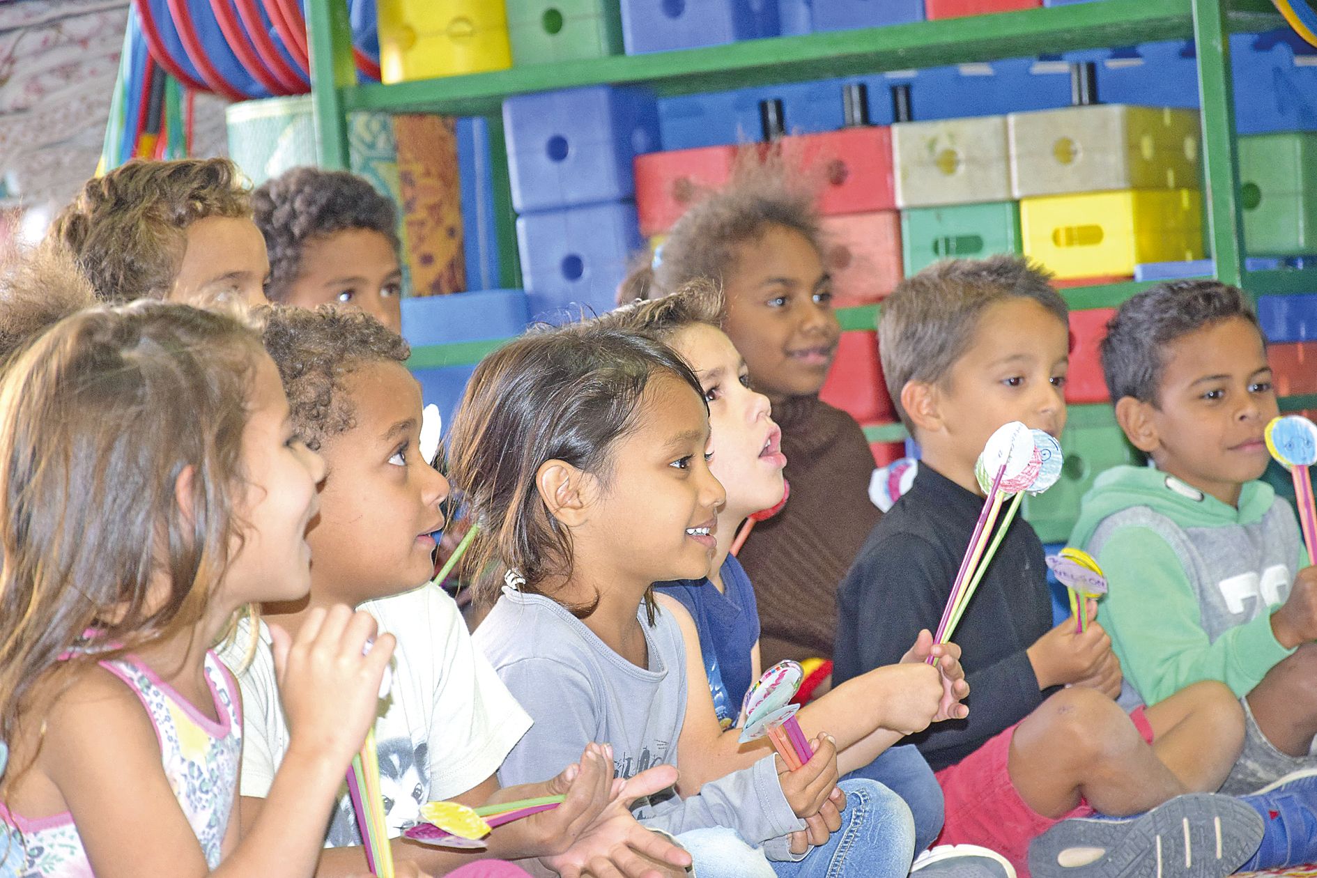 Chaque enfant est arrivé avec plusieurs bouilles  représentant le plaisir, la colère ou encore la tristesse.