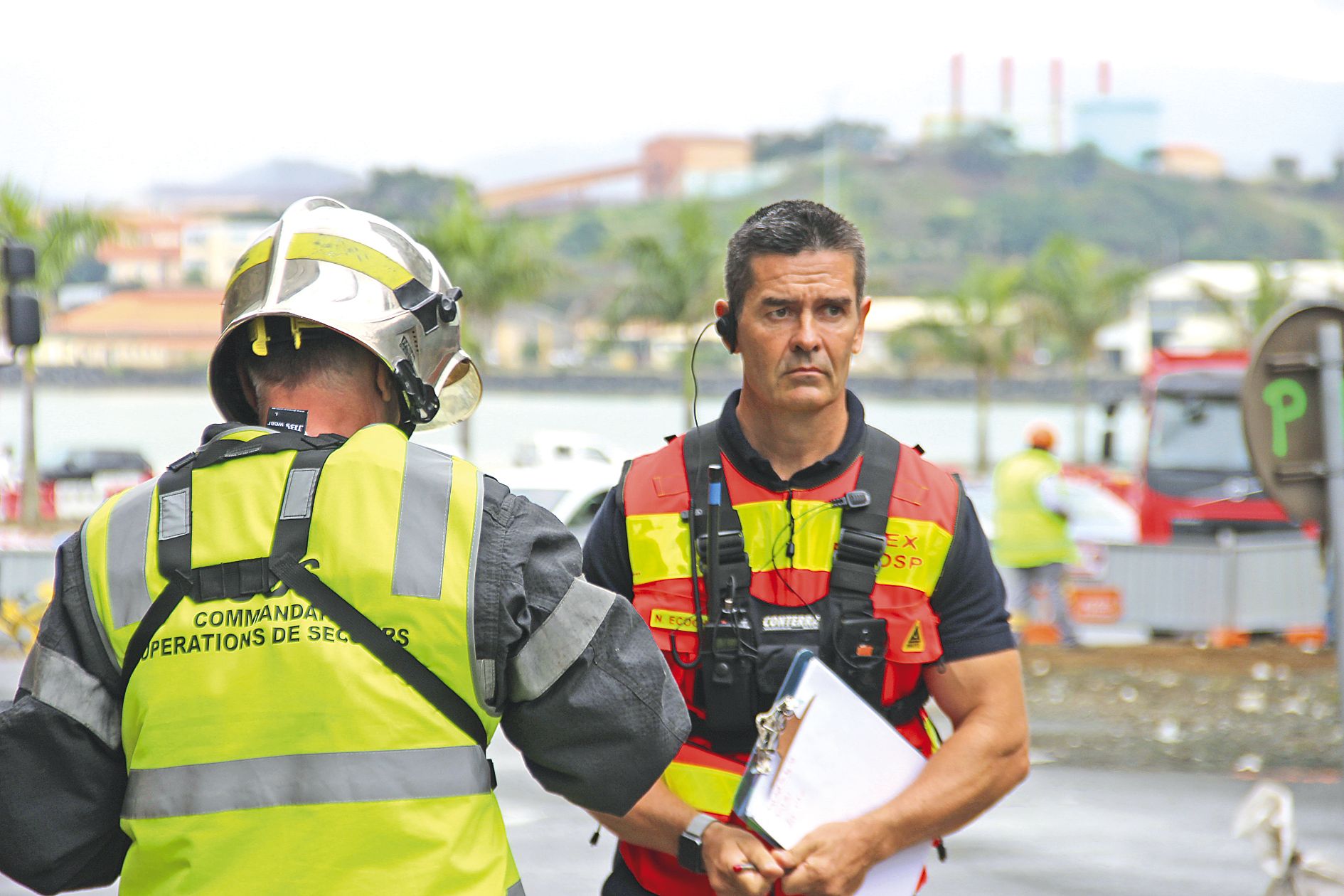 Le commandant Noël Écochard, formateur à l’Ecole des officiers de sapeurs-pompiers, est venu à Nouméa pour former des agents de la Sécurité civile de Dumbéa, Païta, Mont-Dore et Lifou.