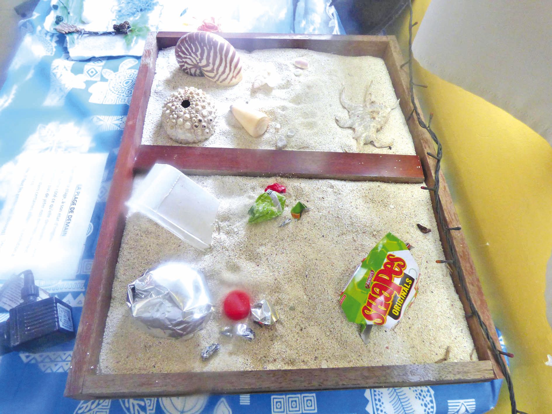 « La plage de demain », une des œuvres des élèves.