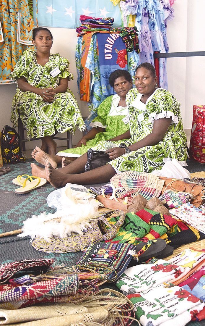 Les femmes de Port-Olry ont représenté le Vanuatu en réalisant des démonstrations d’artisanat et de danse.