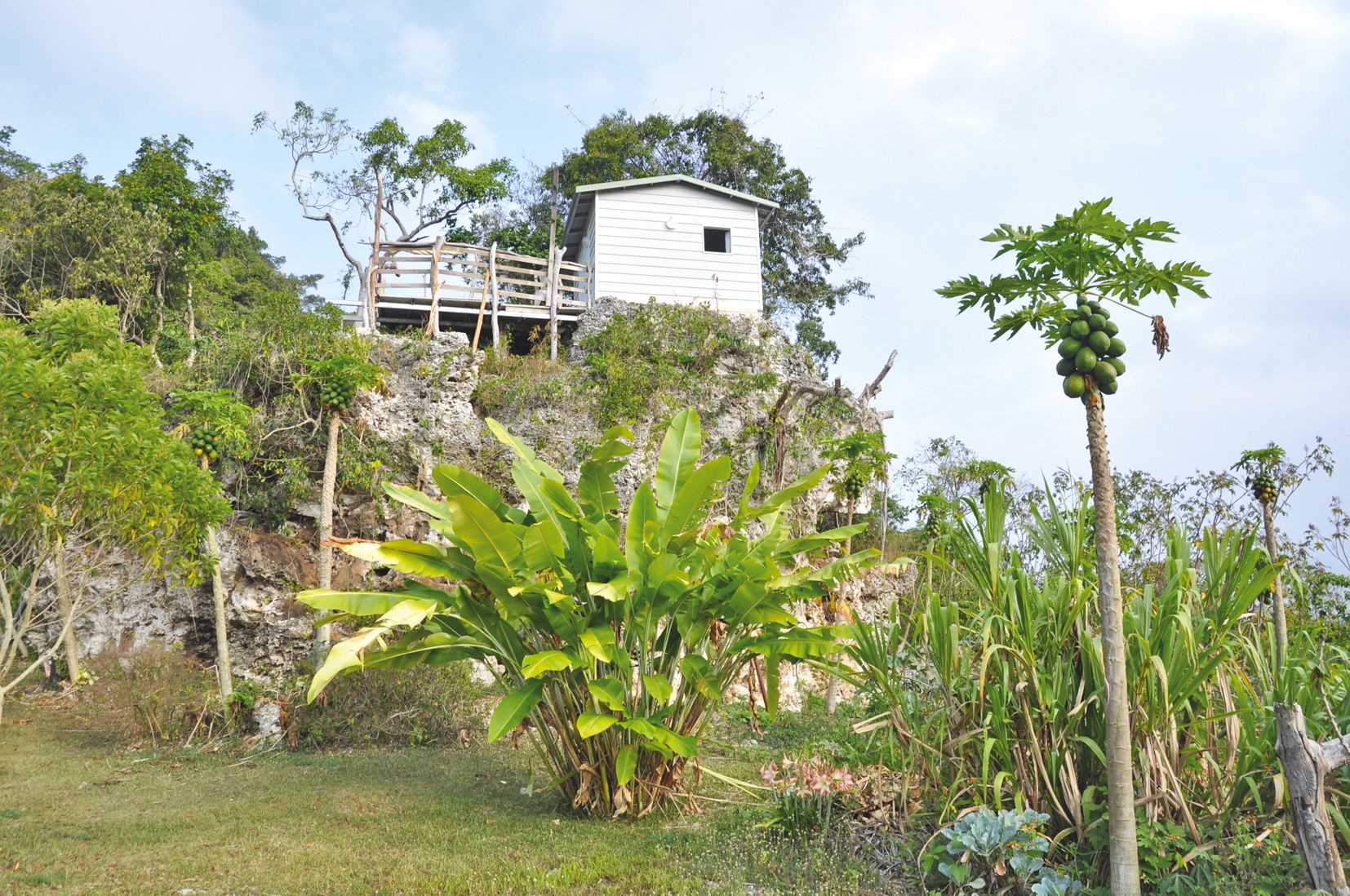 La case sur le rocher, l’une des fiertés de Noël, digne d’un professionnel au dire d’un architecte en balade dans le secteur.