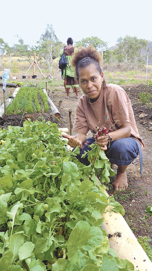 Gaëlle a cueilli des légumes qui étaient destinés à la vente.