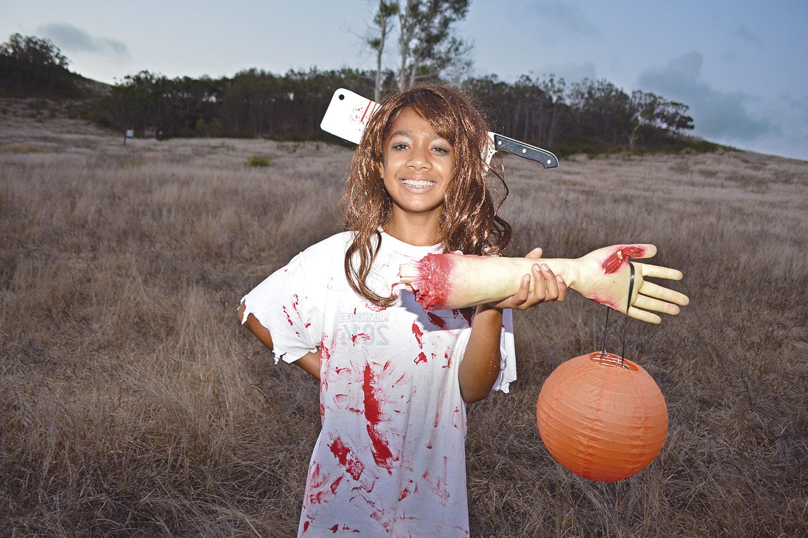 À l’image de celui de cette jeune fille, dans l’ensemble les déguisements de circonstance ont été originaux. Frissons et horreurs garantis !