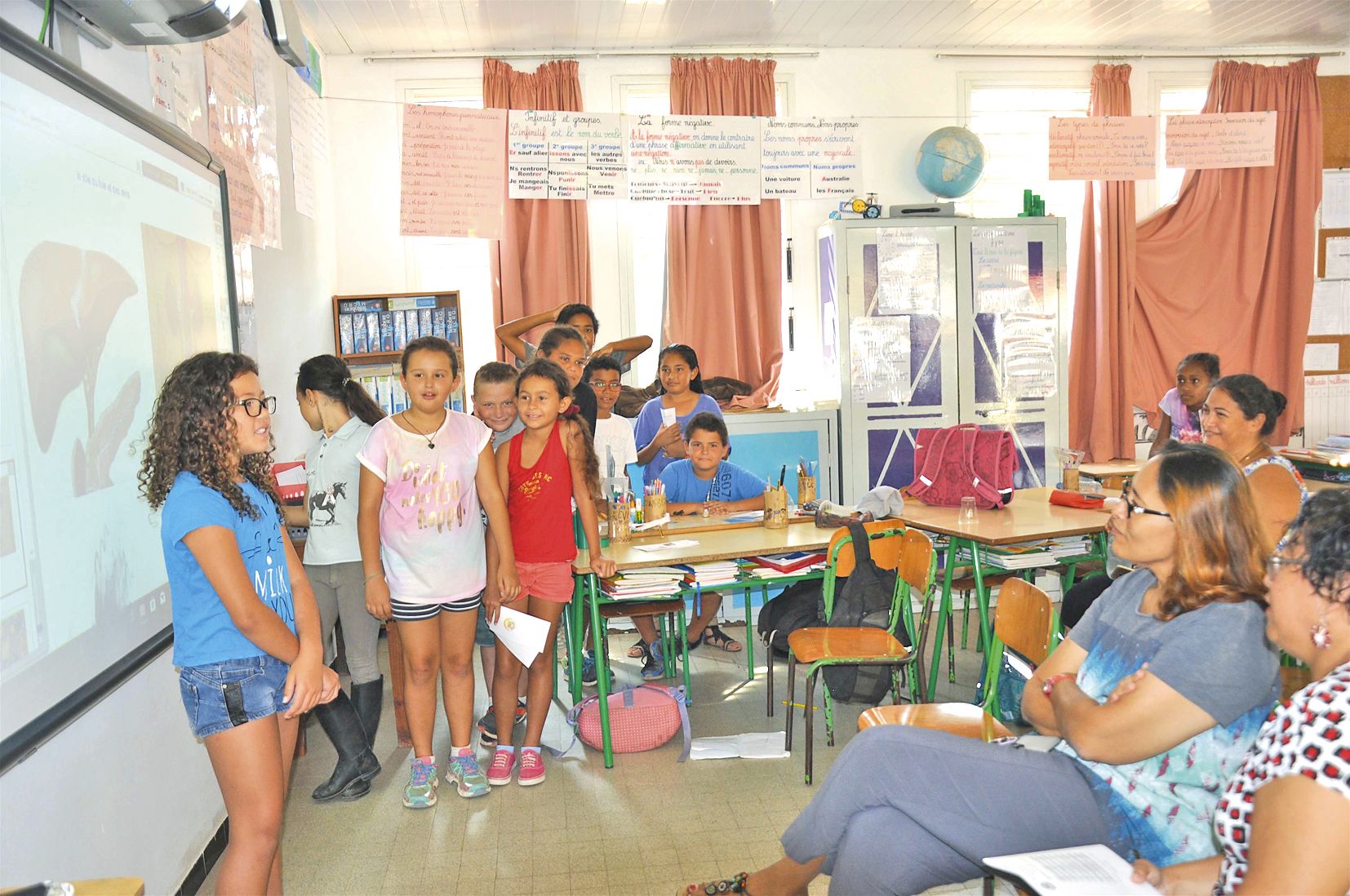 Cette fête a aussi permis aux enfants de travailler l’expression orale, comme ici sur les raisons qui peuvent conduire une personne à contracter le diabète.