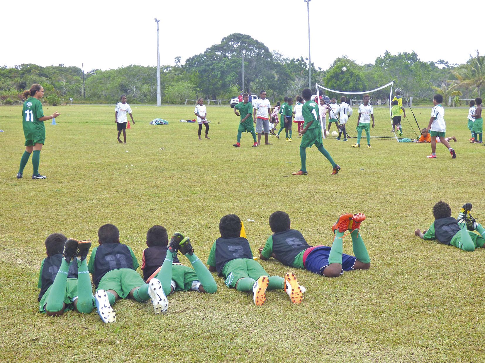 Les animations et tournois sportifs étaient nombreux grâce au terrain de sport dédié.