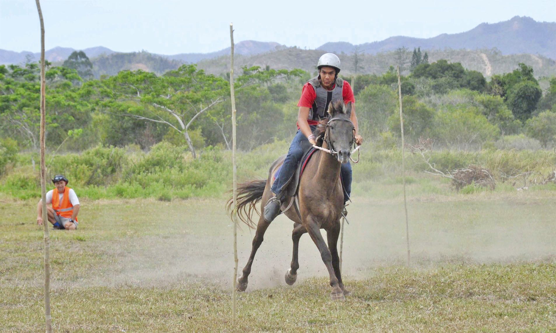 Cette épreuve chronométrée de pole bending a mis en exergue la maniabilité de la monture et sa puissance au galop.