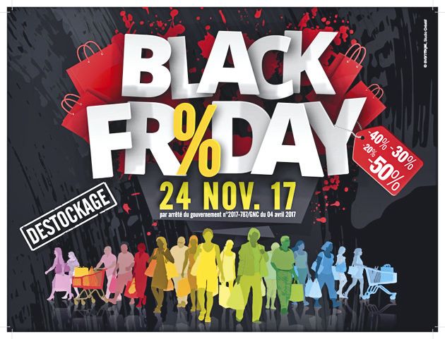 Les enseignes qui se manifestent peuvent profiter  d’une signalétique spéciale Black Friday.