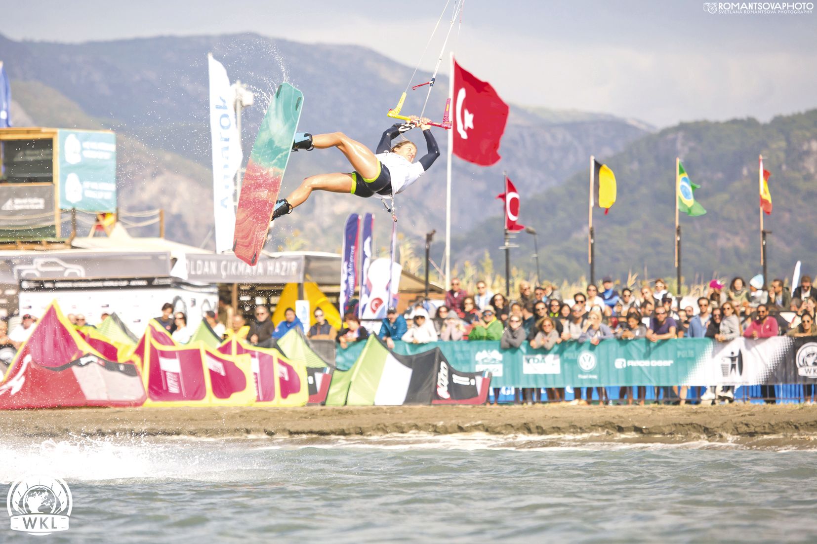 Pauline Valesa, ici lors de l’étape d’Akyaka, en Turquie, début octobre. Elle était arrivée à la 9e place.