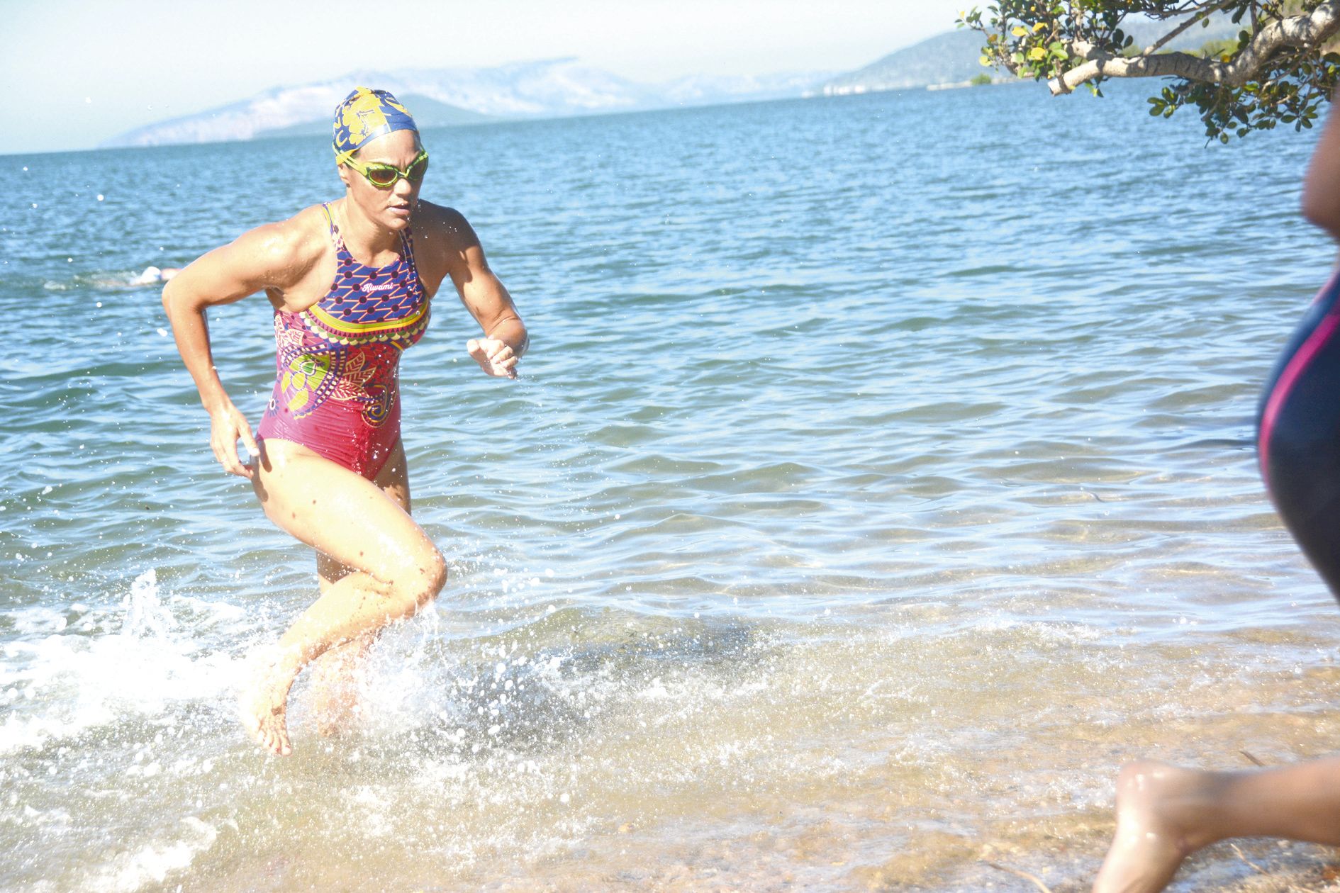 Charlotte Robin après les 375 m de nage.