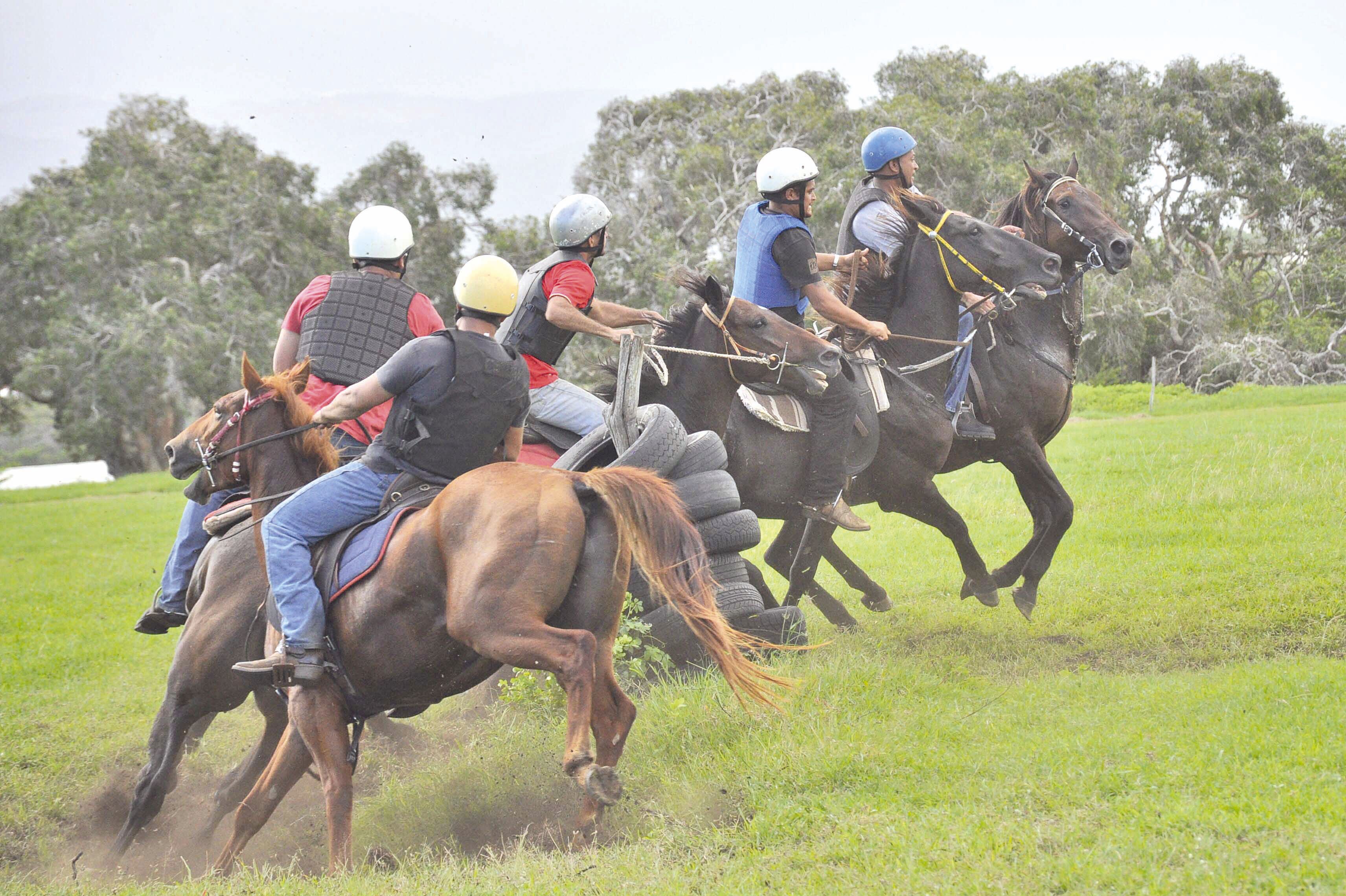 Pas de journée équestre sans les traditionnelles courses de stocks qui passionnent  toujours autant les amateurs.