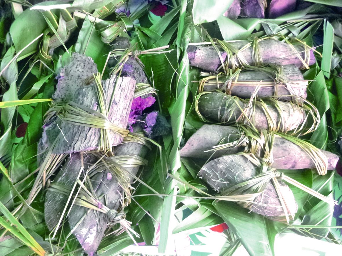 L’igname a été attachée la veille et cuisinée le jour même.