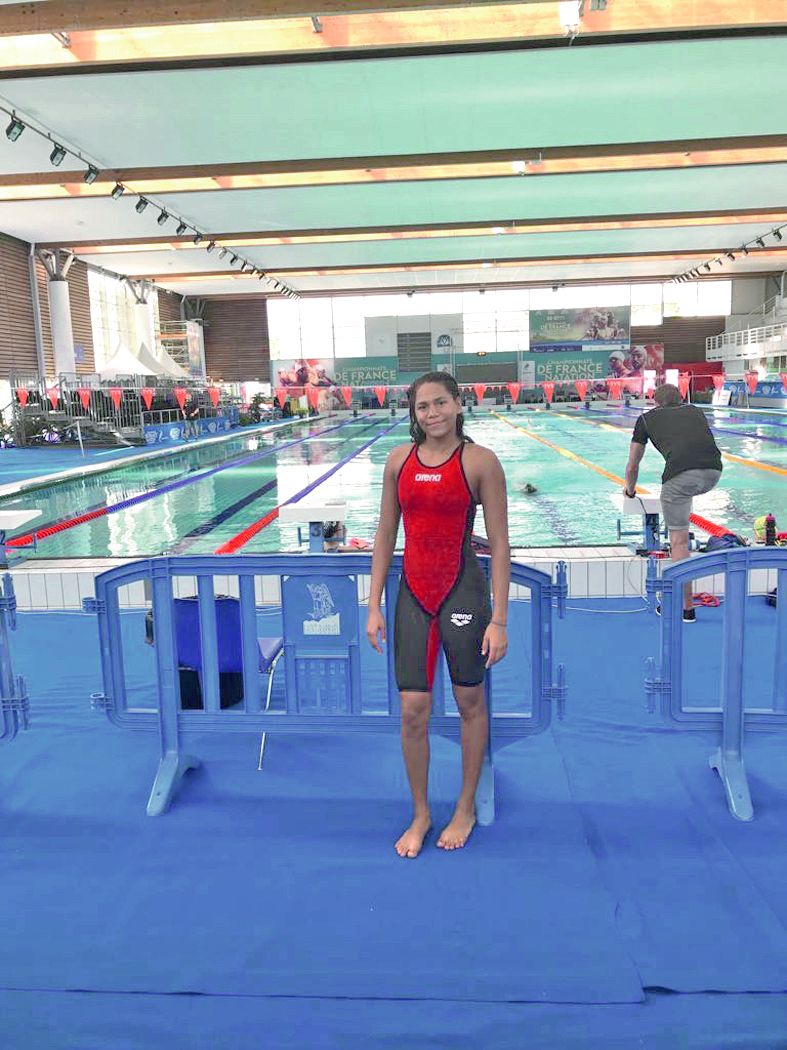 May Toven, née d’une mère belge et d’un père vanuatais, a débuté la natation à l’âge de cinq ans. Photo D.R.