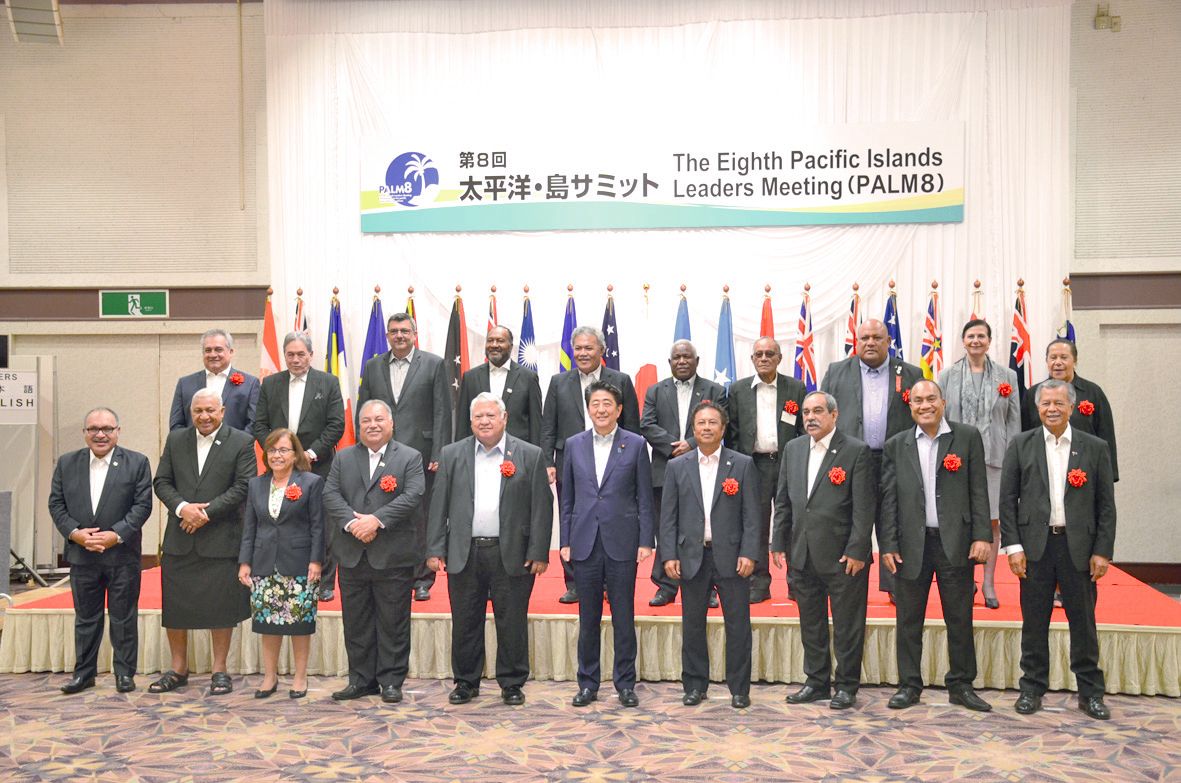 Les dirigeants des îles du Pacifique ont été reçus par Shinzo Abe, Premier ministre du Japon. Photo DR 