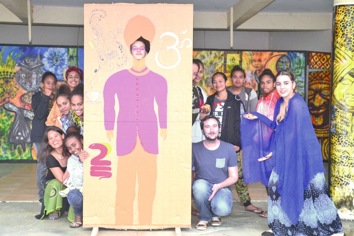 Vendredi, les lycéens ont conclu leur semaine dédiée à l’Inde.Photo C.O.