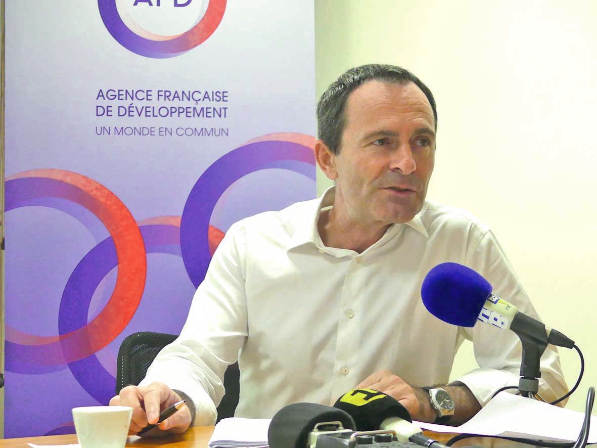 Philippe Renault, directeur de l’agence régionale de l’AFD, hier matin à Nouméa.Photo G.C.