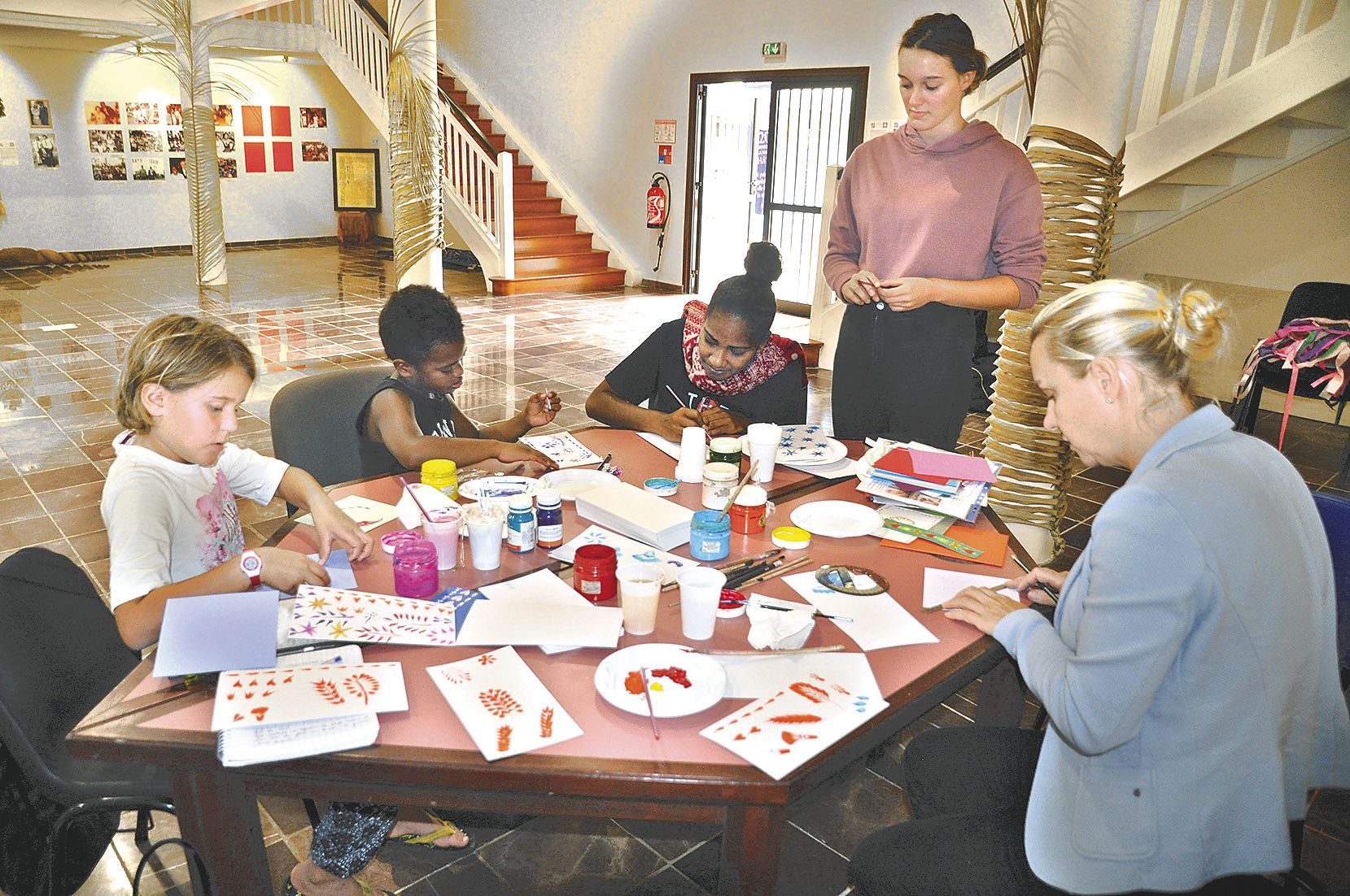 Profitant des vacances scolaires, Nataliya était accompagné de sa fille Masha. Elles ont toutes deux animé l’atelier.