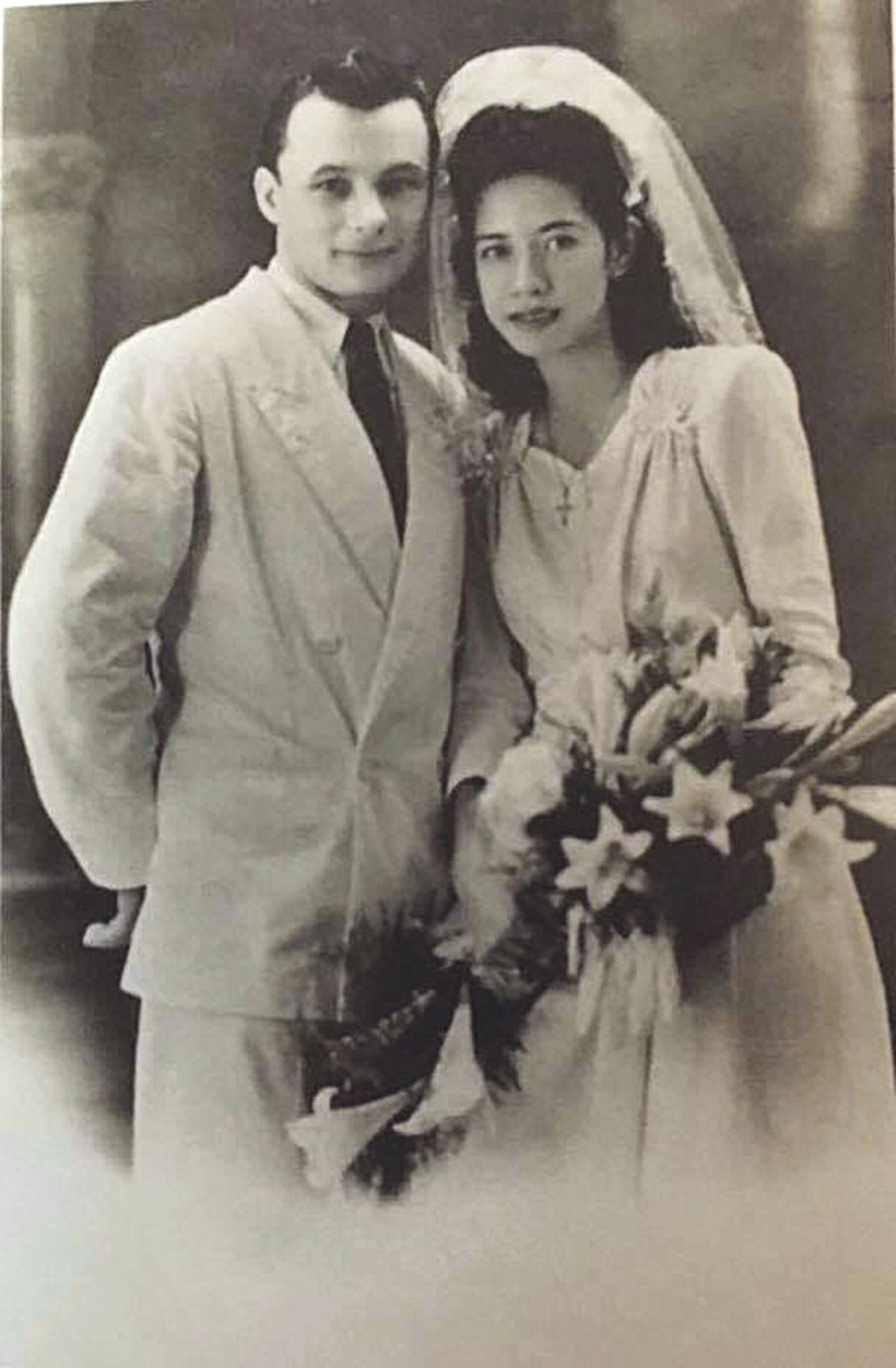 Lucien Mocellin et Irène Dussol se sont mariés le 31 mars 1948,  à Saïgon, en pleine guerre d’Indochine. Photo Droits réservés