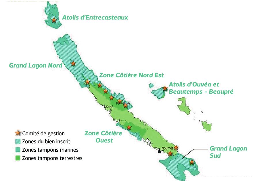 Les zones inscrites à l’Unesco.Conservatoire des espaces naturels