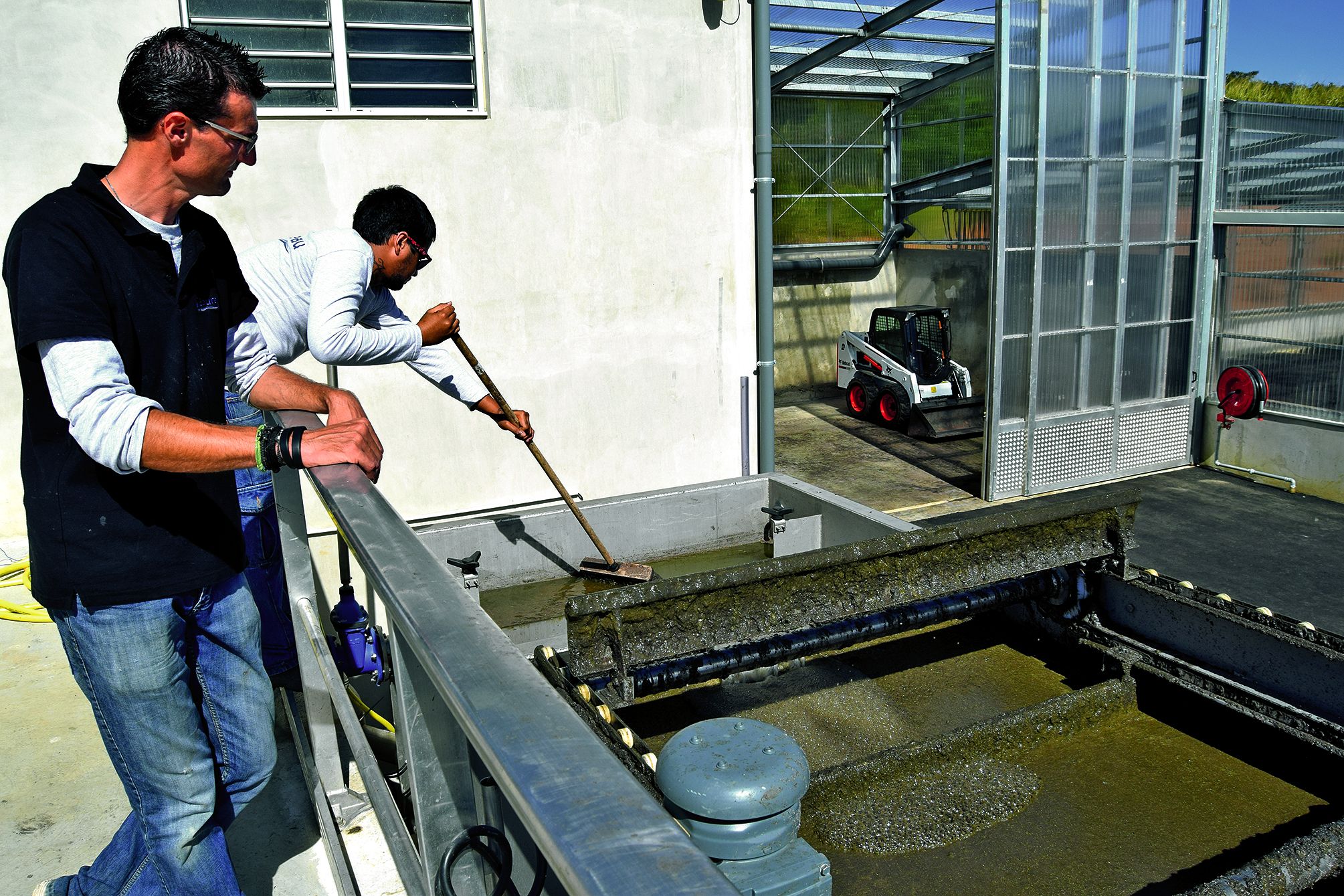 Nouveauté de cette station, un flottateur à air dissous, qui permet de traiter boues et graisses en même temps.