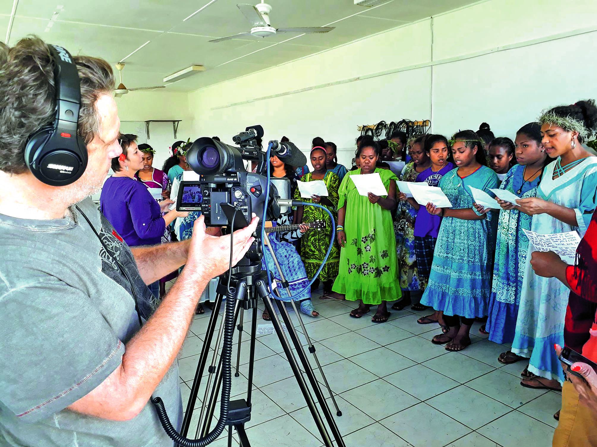 Des chants ont été filmés afin de communiquer sur l’événement.