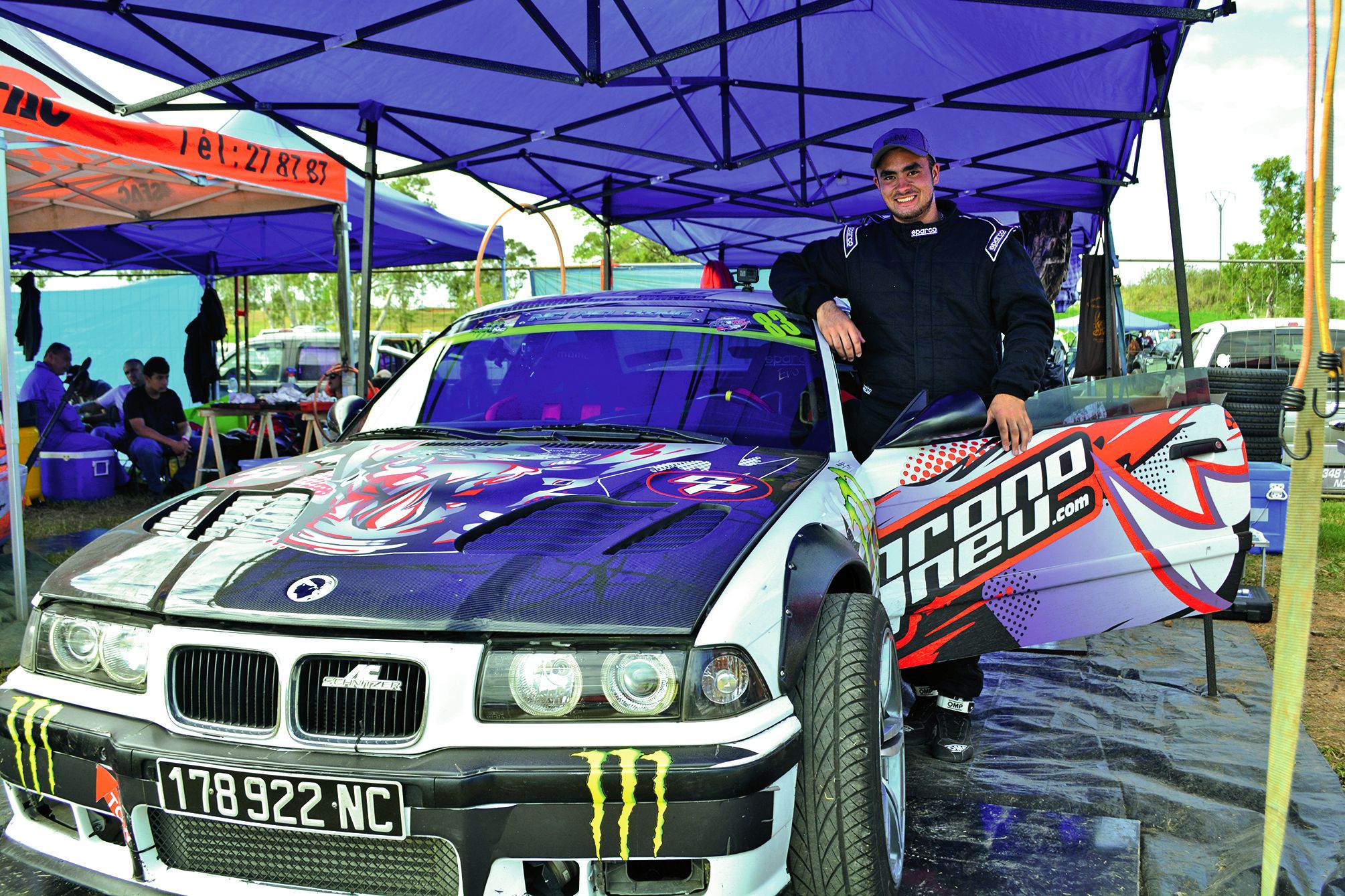 Harry Creugnet, du haut de ses 17 ans, a été le plus jeune des pilotes de ce round 2 du championnat de Calédonie qui s’est disputé sur le circuit sécurisé de la place du marché de Moindou.
