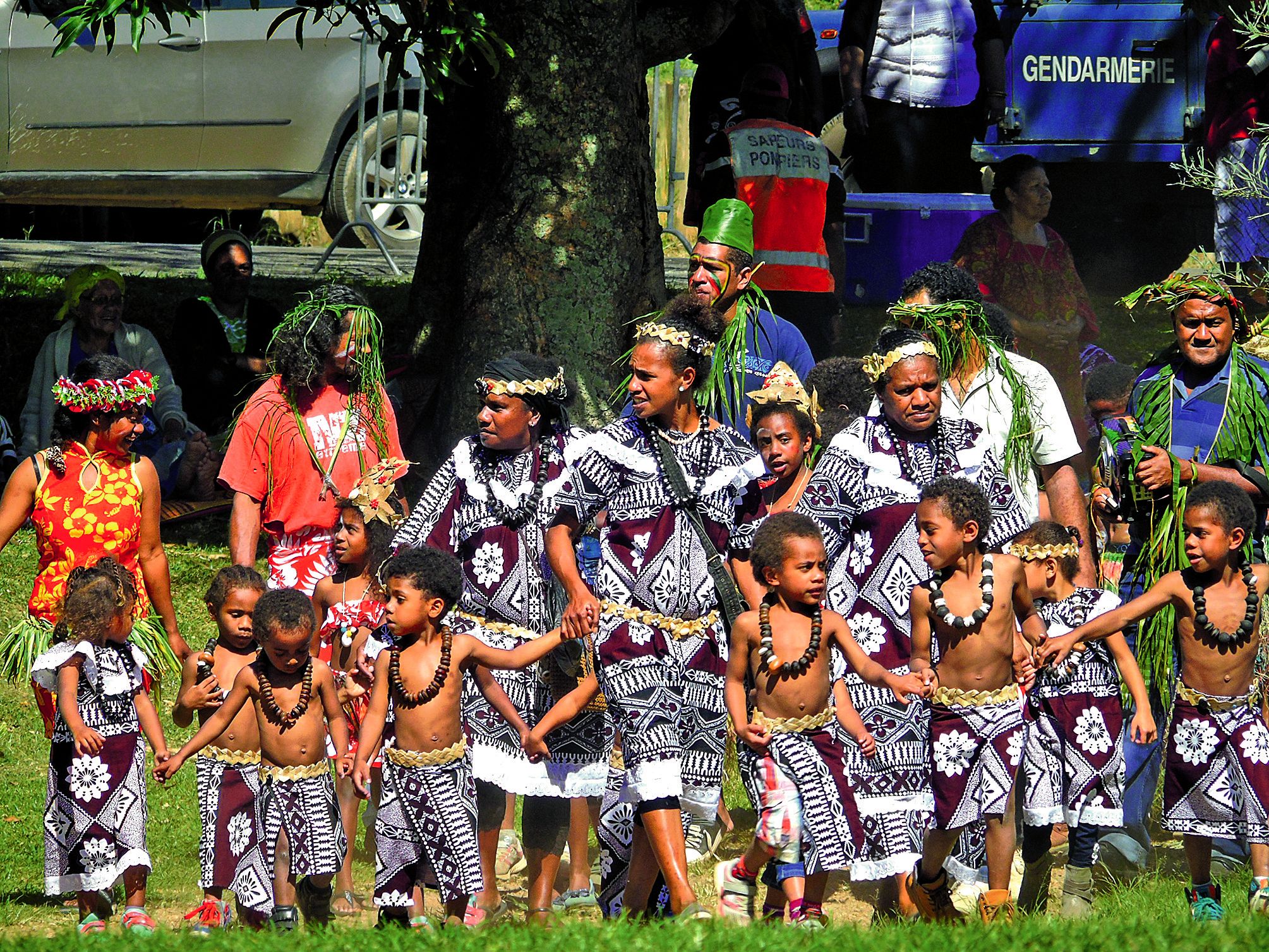 Les participants ont représenté différentes communautés comme les Japonais, les Bretons,  les Kanak, les Wallisiens (notre photo), les Tahitiens, les Papous ou encore les Africains.