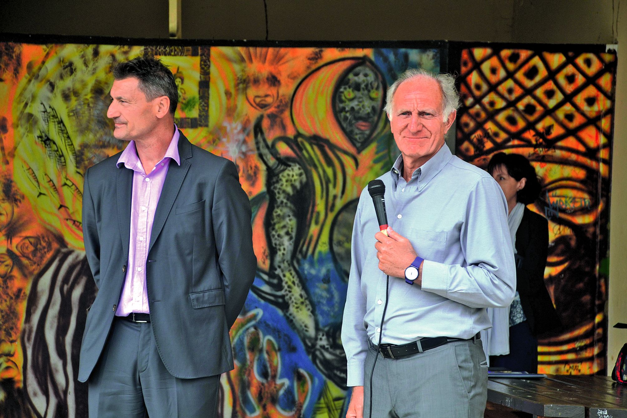 Le nouveau proviseur, Patrice Schmitt, à gauche, a pris ses fonctions lundi. Photos C.O.