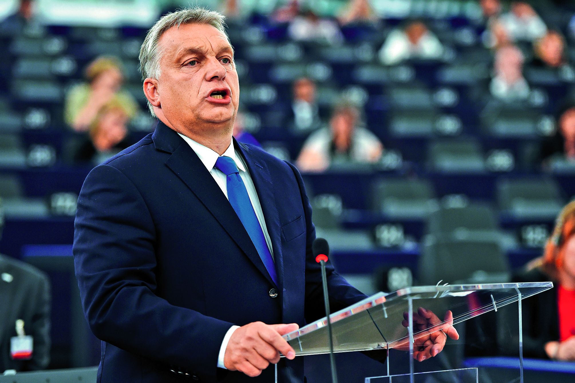 Le RN (ex-FN) soutient sans réserve M. Orban. Photo AFP