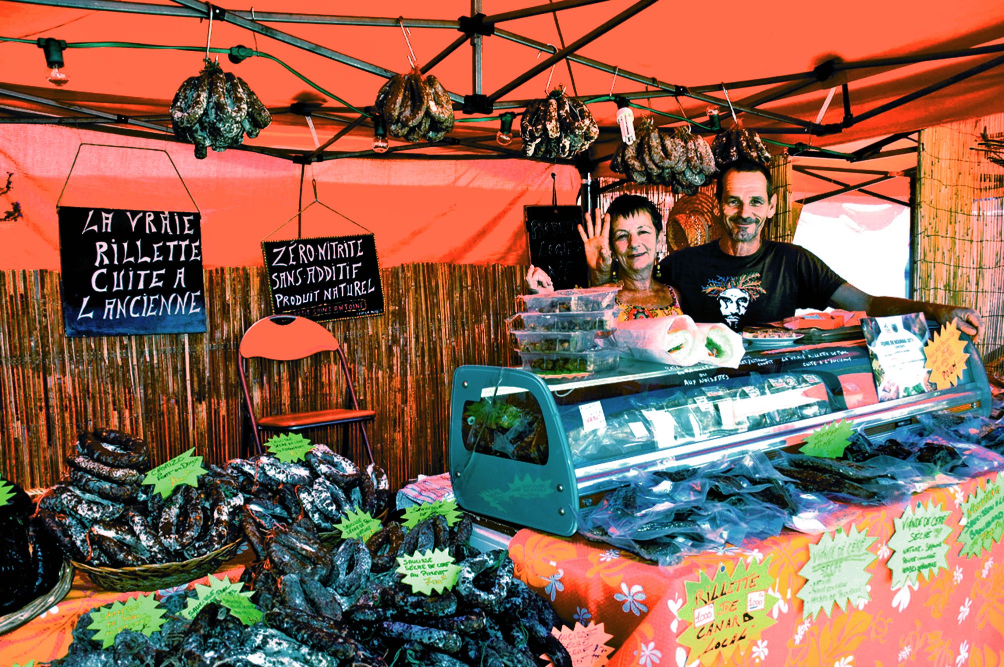 Le stand Au Petit Saint-Antoine s’est octroyé le premier prix de transformation alimentaire spécialisée dans la charcuterie artisanale locale au sel de Kô (cerf, porc et canard local).