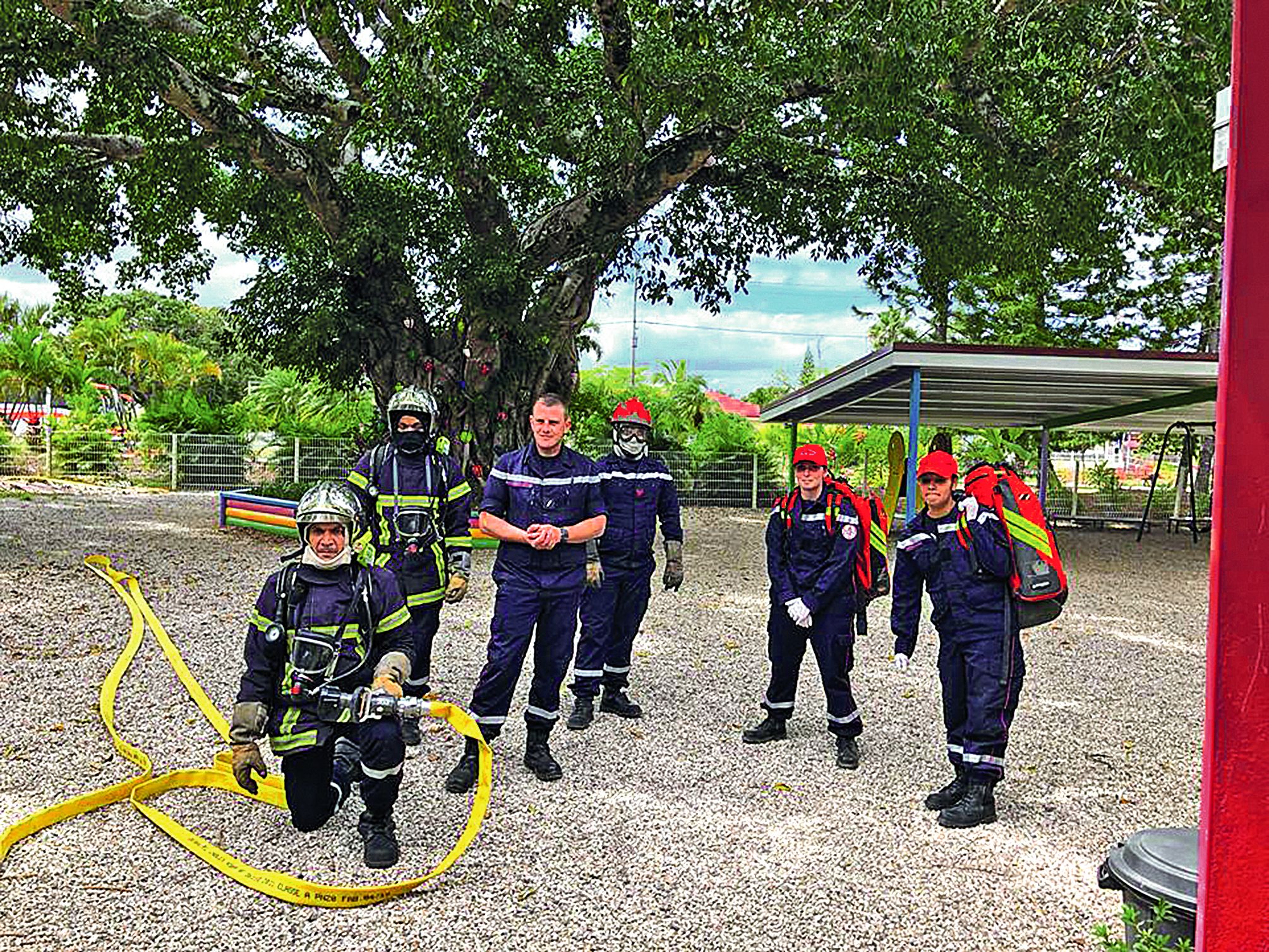 Les pompiers du village ont présenté leur matériel.