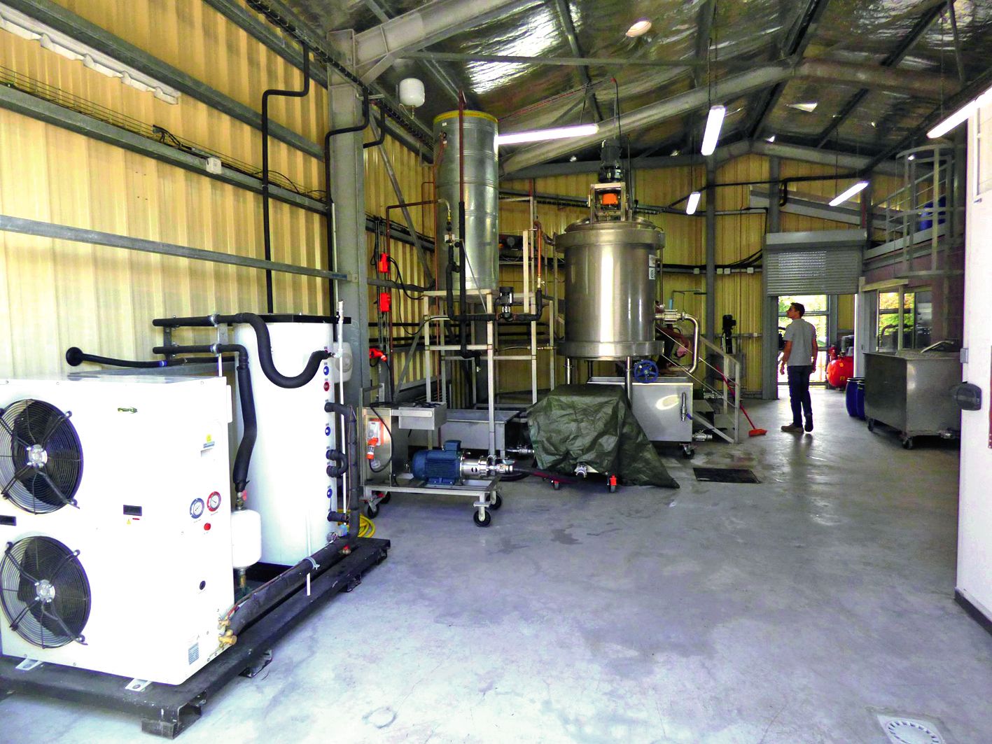 Les équipements de l’usine-pilote ont été fabriqués sur mesure  en Nouvelle-Zélande.