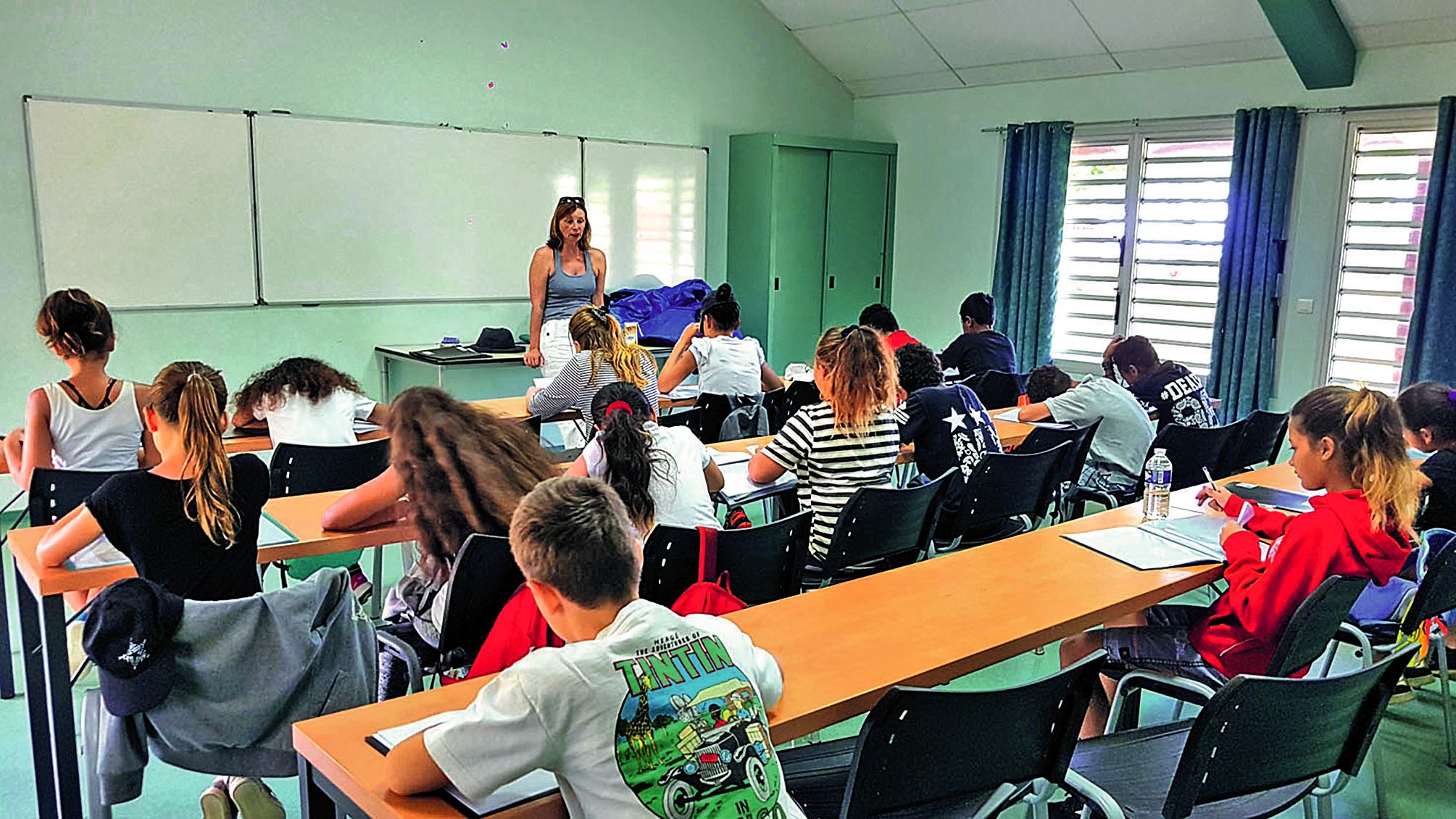 Les journées étaient ponctuées d’un débriefing. Une manière d’enrichir le vocabulaire des élèves de la classe de CM2.