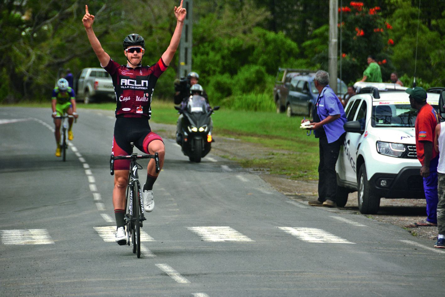 Alex Konychev lors de sa victoire à Ponérihouen jeudi.