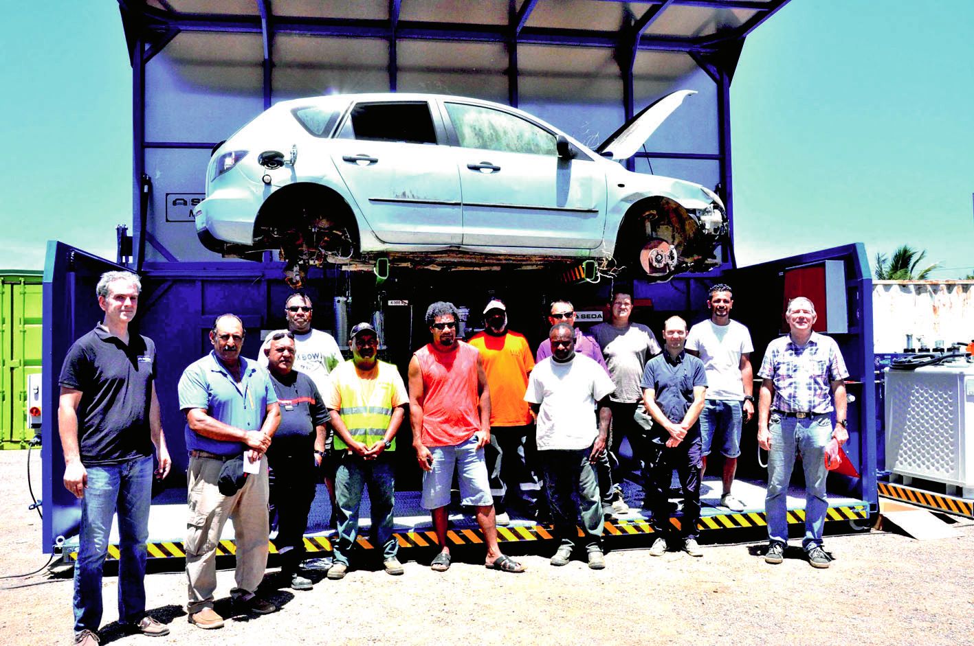 Wilfrid Weiss, président du SIVM Nord, a officiellement inauguré, mardi matin, la station mobile de dépollution en présence des différents partenaires, d’élus et d’une partie du personnel du SIVM Nord affecté au fonctionnement de la station.