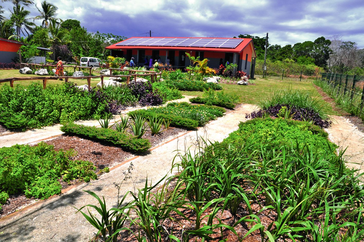 Le jardin thérapeutique a été réalisé par la société Terre des verts de Lifou.