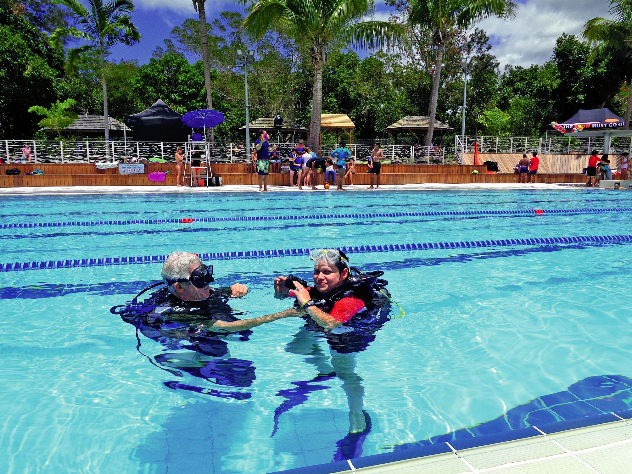 Le public a pu profiter des baptêmes de plongée et s'initier à l'apnée en toute sécurité.