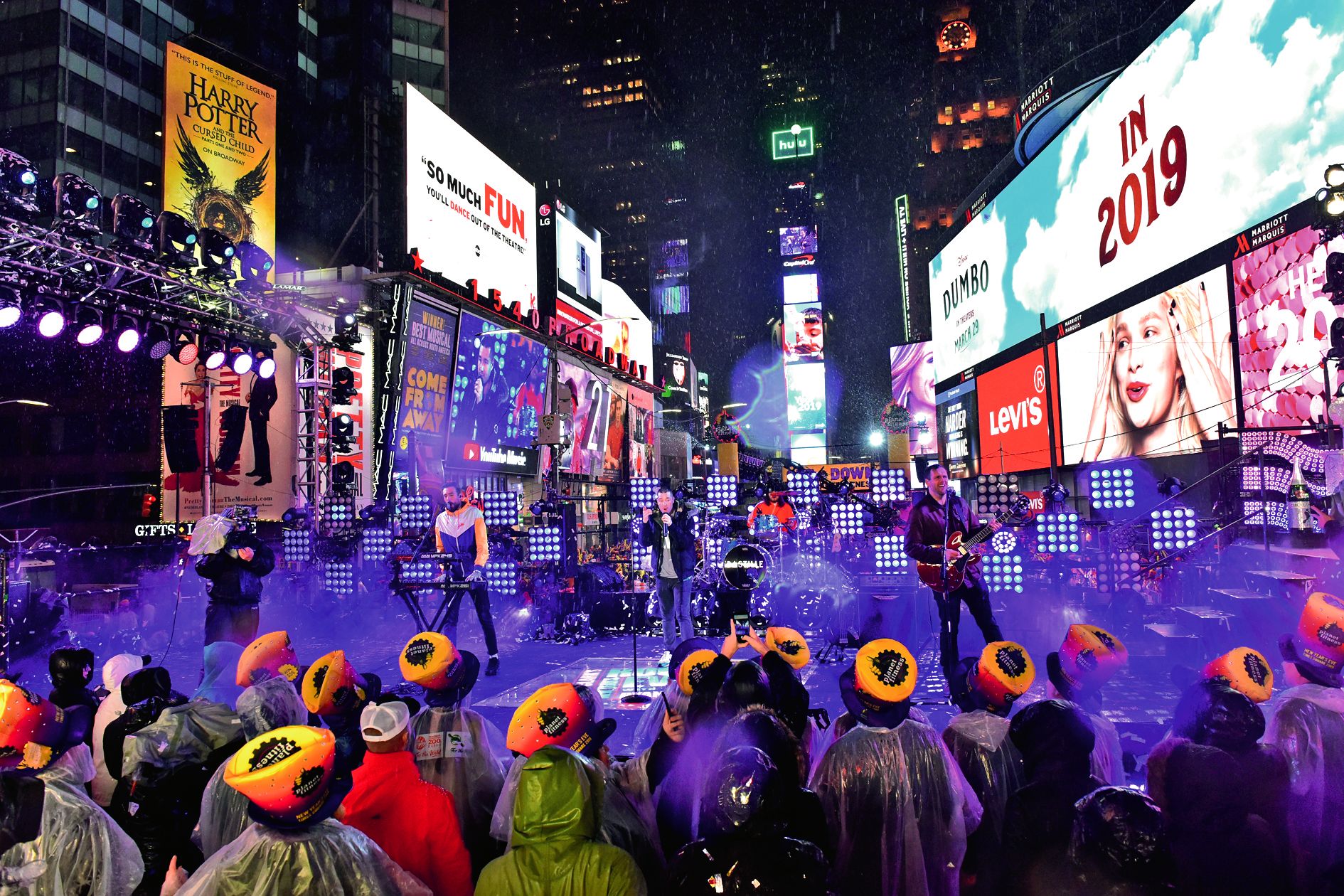 Un concert géant était organisé à Times Square à New York.