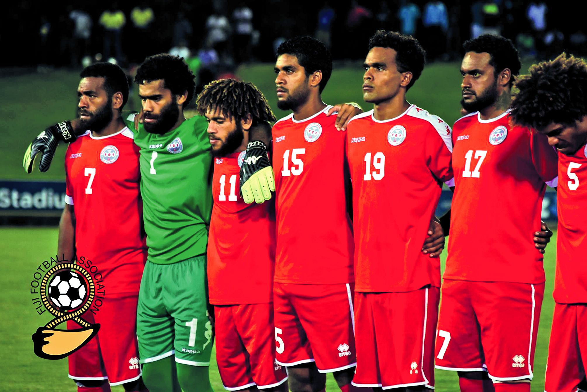 Joël Wakanumuné, Raymond Saihuliwa, Cédric Décoiré, Geordy Gony, Nathanaël Hmaen, Raphaël Oirémoin et Joseph Tchacko étaient titulaires lundi contre Fidji.Photo Fiji Football association
