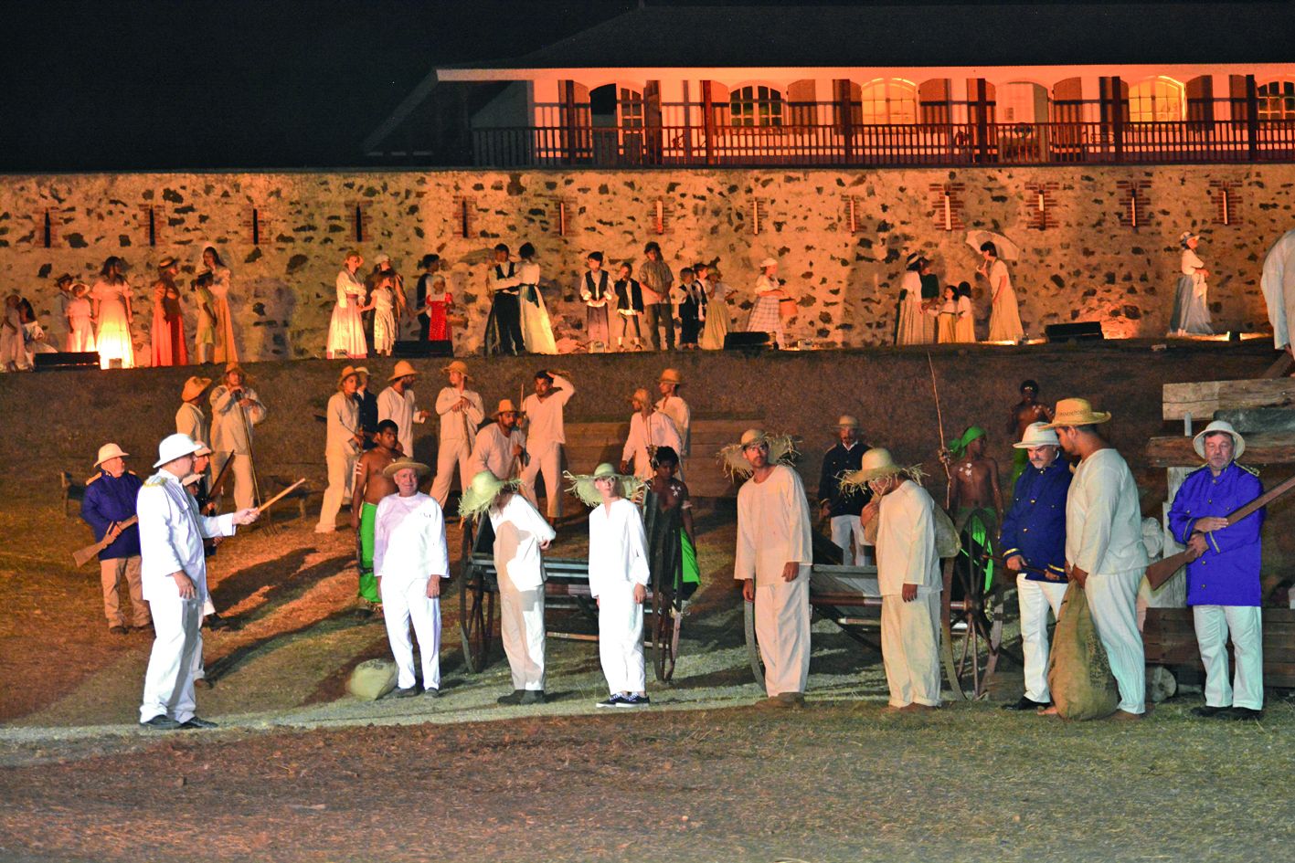 Cent trente figurants sont mobilisés pour ce spectacle son et lumière.Photo Archives N.B.