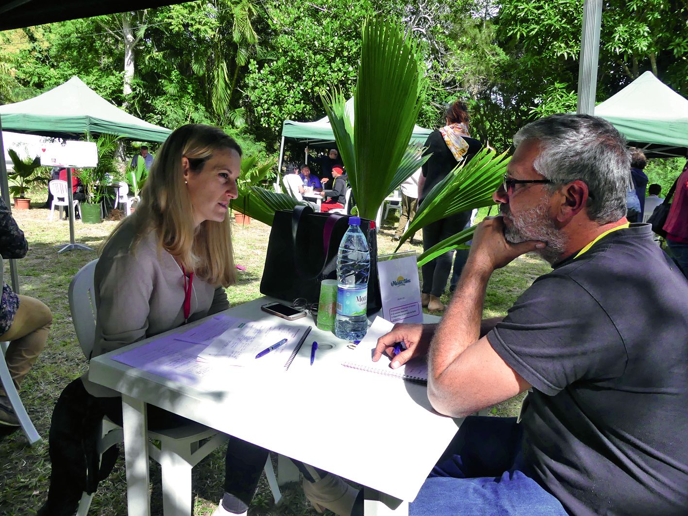 Sept minutes pour savoir si acheteurs et producteurs sont faits l’un pour l’autre… Photos A. T.