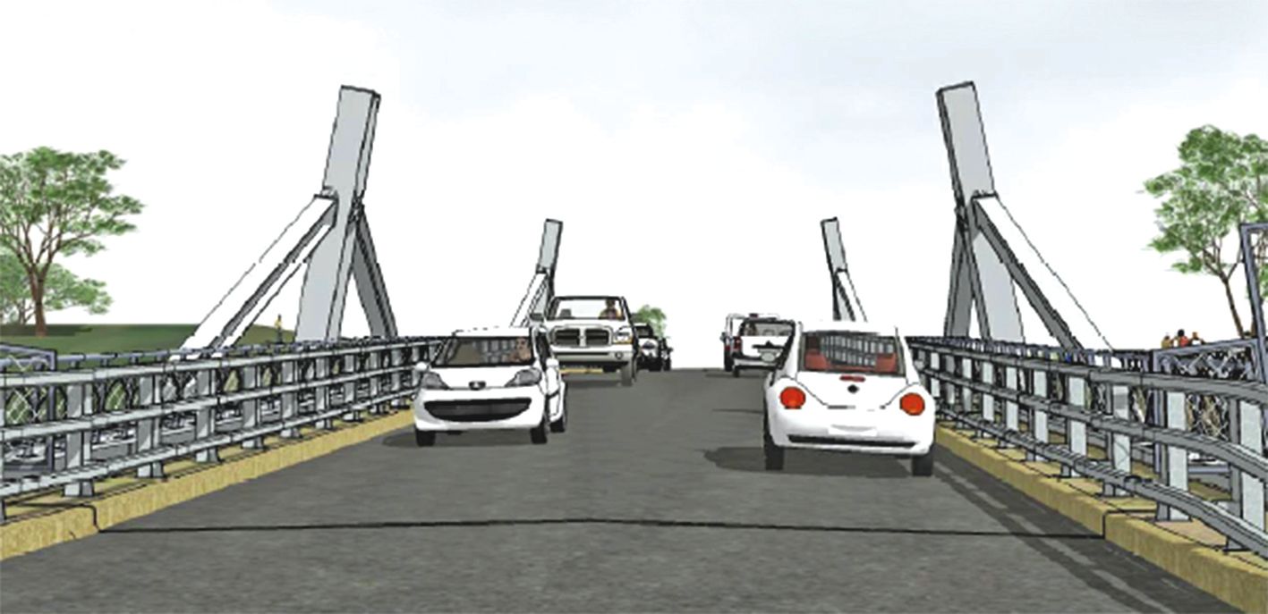 Dédiée exclusivement à la circulation routière, la chaussée du nouveau pont sera plus large (7 mètres contre 6 aujourd’hui).