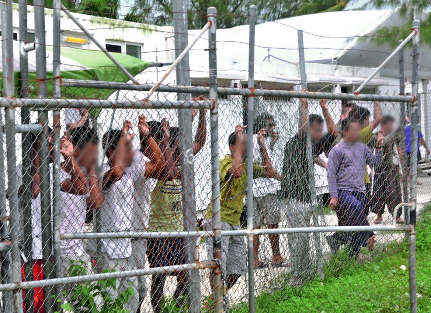Des centaines de réfugiés et demandeurs d\'asile sont retenus dans des camps de transit sur des îles du Pacifique, à Manus (Papouasie-Nouvelle-Guinée) et Nauru, après avoir tenté  de gagner par la mer l\'Australie.Photo Eoin Blackwel/AFP