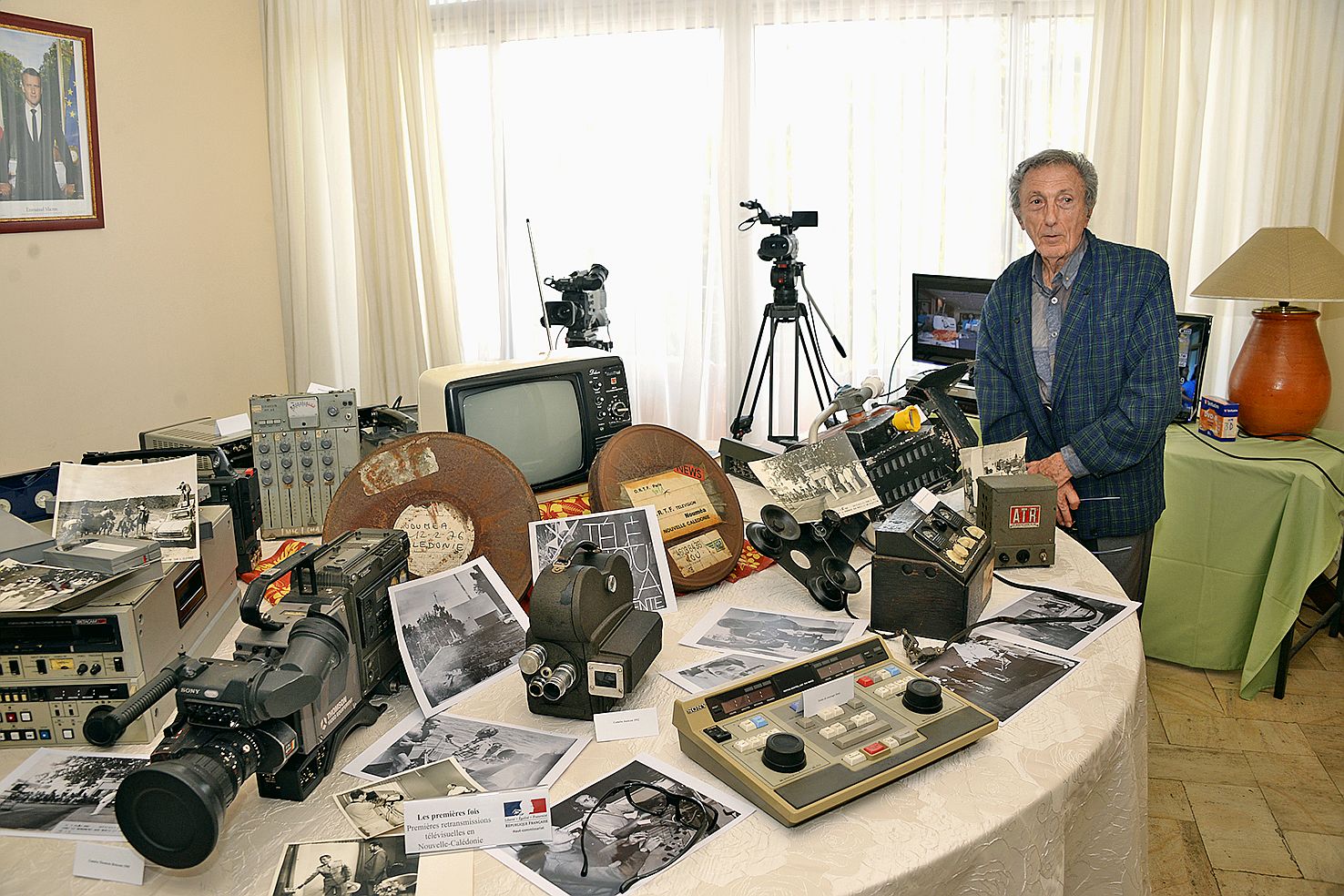 Louis Palmieri, premier cameraman du Caillou, a retracé avec passion  les prémices de la télévision en Calédonie. 